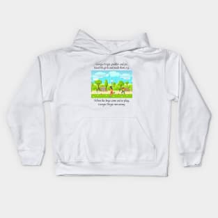 Georgie Porgie pudding and pie nursery rhyme Kids Hoodie